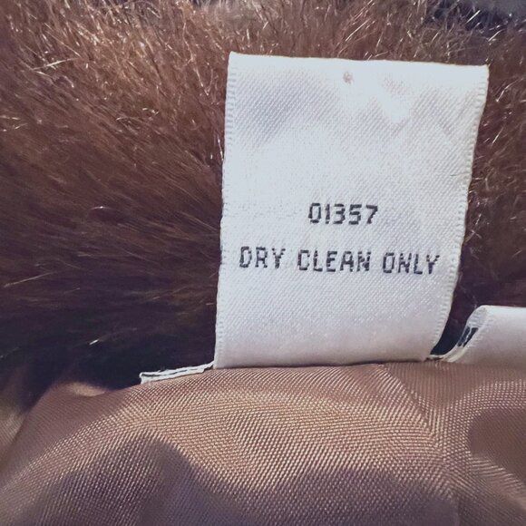 Newport News-Vintage Paisley Print Faux Fur Coat/Jacket-Hook Closure-Pockets-10 - Picture 15 of 16